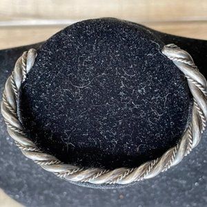 925 Sterling Silver Vintage from the 1960's Navajo large Twisted Rope Cuff